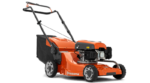 Husqvarna LC 247 benzinegrasmaaier met composiet maaidek, 47 cm breedte en drie maaimodi voor flexibel tuinonderhoud.