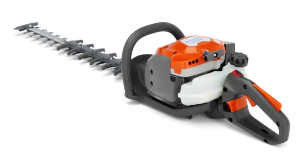 Husqvarna 522HDR60X professionele benzine-heggenschaar met lange messen en ergonomische draaibare handgreep.