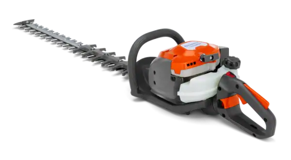 Husqvarna 522HDR75X professionele benzine-heggenschaar met lange messen en ergonomische draaibare handgreep.