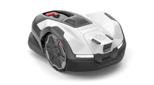 Husqvarna 405VE NERA robotmaaier die krachtig en nauwkeurig een strak gazon onderhoudt.