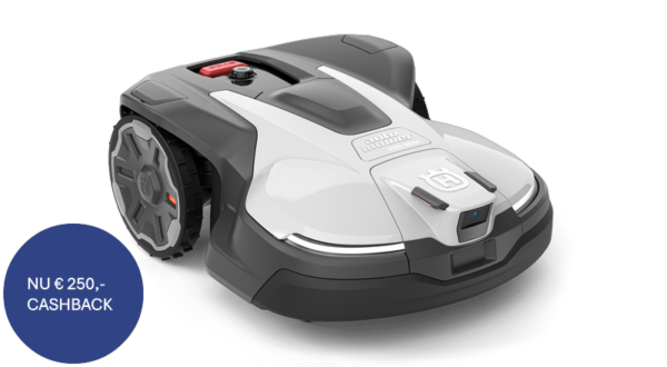 Husqvarna 430V NERA robotmaaier die krachtig en nauwkeurig grote gazons onderhoudt.