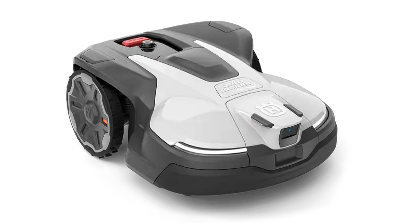 Husqvarna 430V NERA robotmaaier die krachtig en nauwkeurig grote gazons onderhoudt.